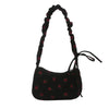 Strawberry Corduroy Half Moon Shoulder Bag