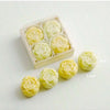 Handmade Rose Bouquet Candles, Set of 4