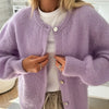 Fuzzy Soft Knit Open Cardigan