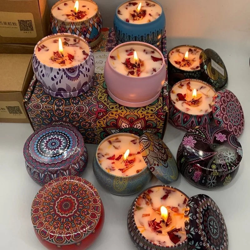 Vintage Soy Wax Scented Candle Tin