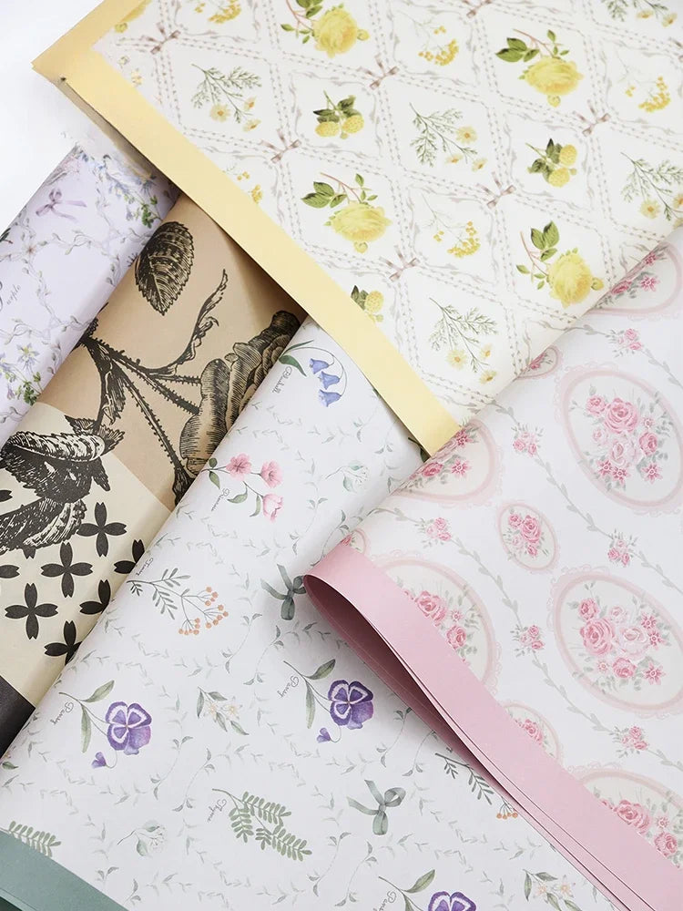 Spring Floral Bouquet Wrapping Paper, 10 Sheets