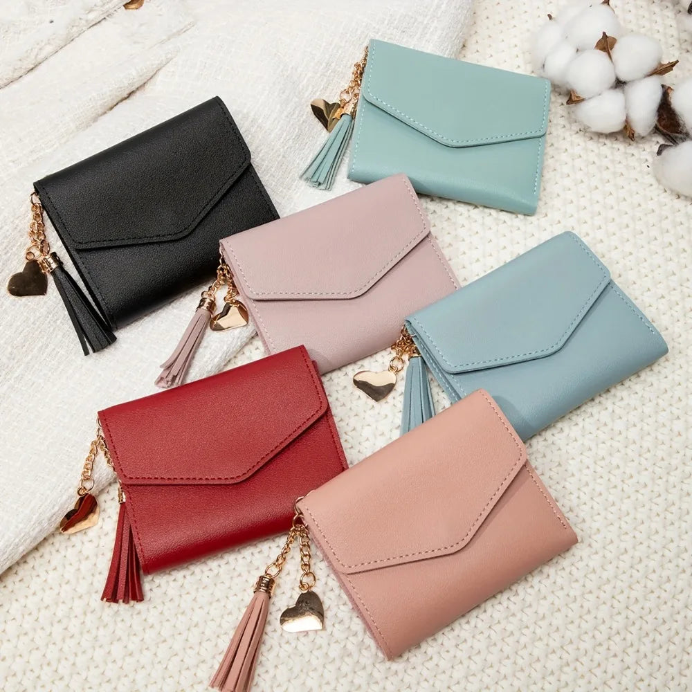 Slim Tassel Clutch Wallet