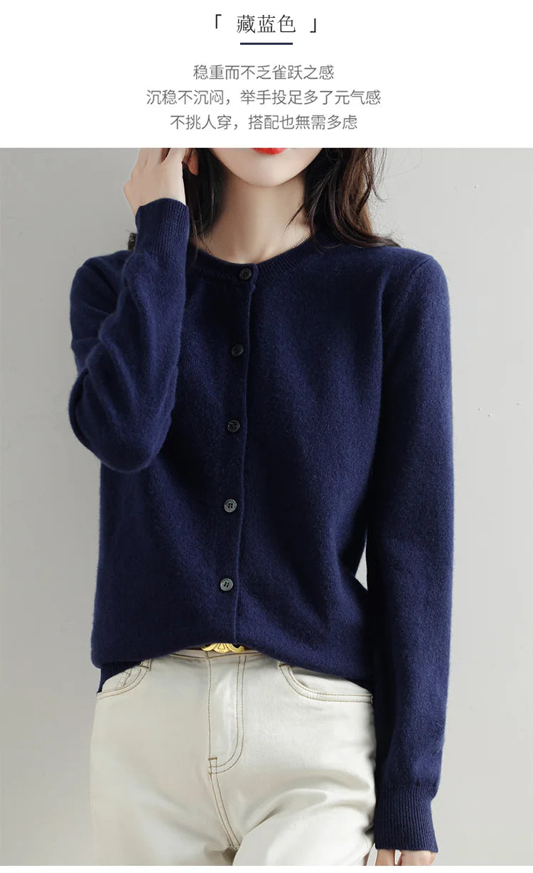 Soft Knit Loose Button Cardigan