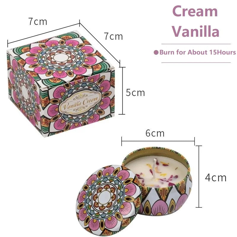 Vintage Soy Wax Scented Candle Tin