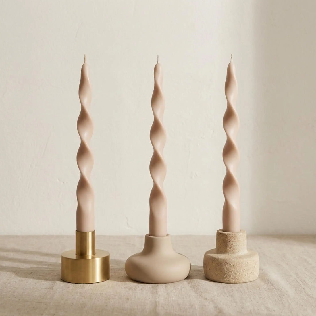 Spiral Twisted Taper Candles, Set of 2