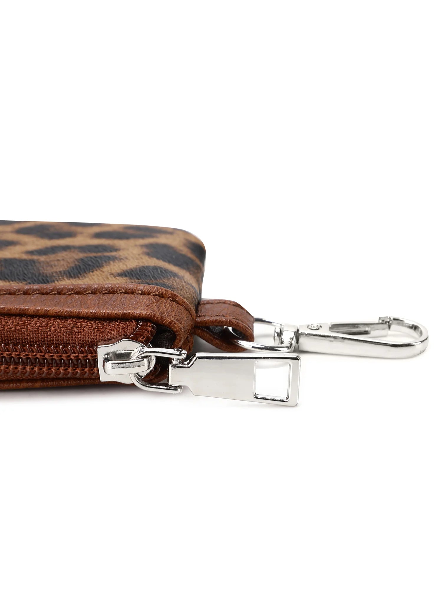 Leopard Print Zip Wristlet Wallet