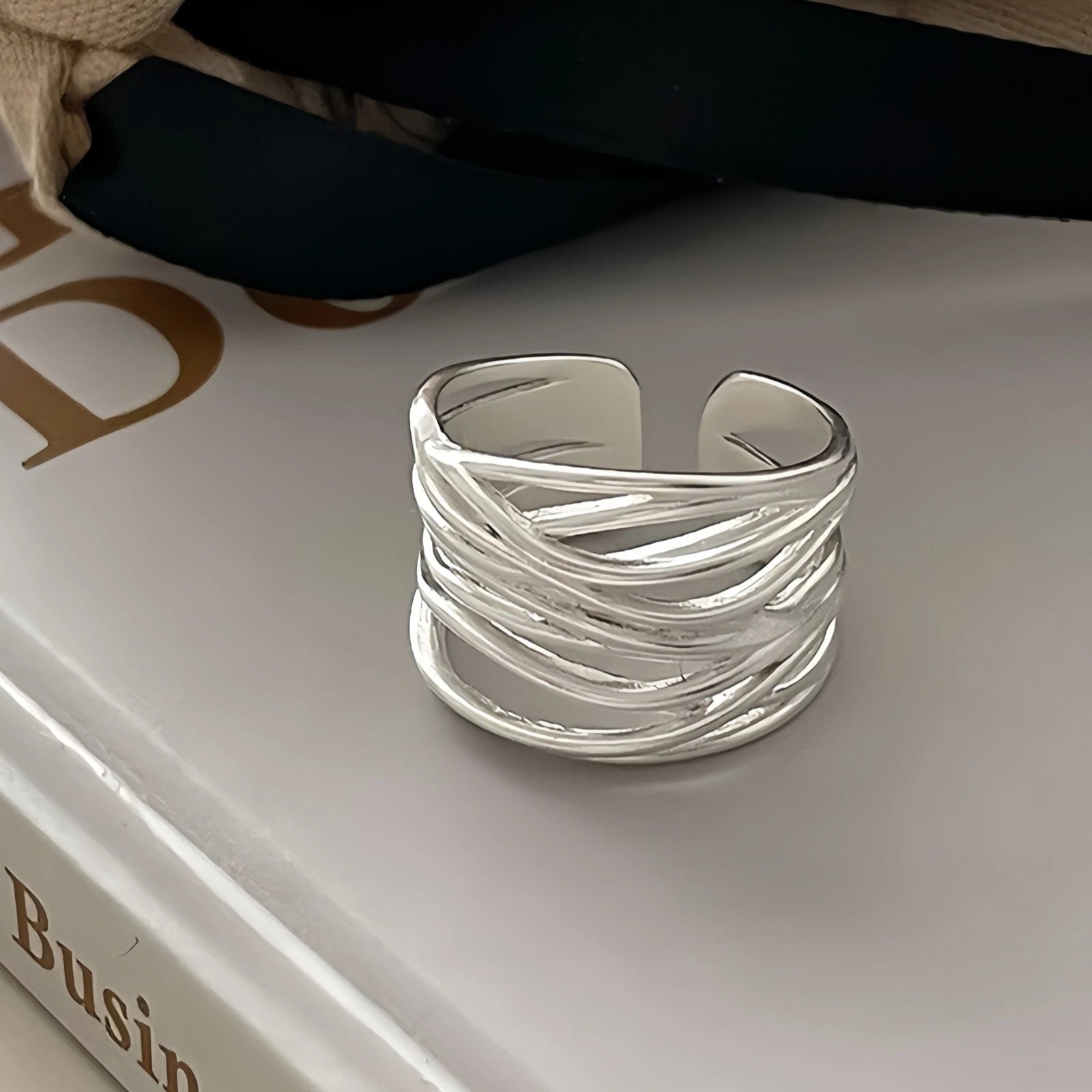Sterling Silver Wide Open Ring