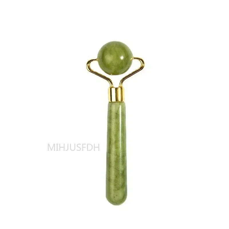 Natural Jade Facial Roller and Gua Sha Set