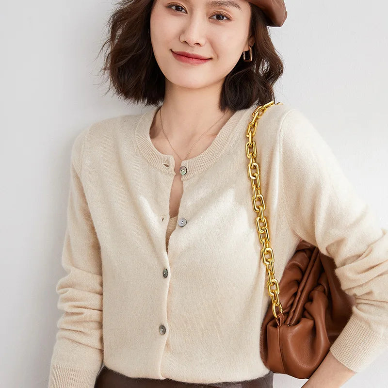 Soft Knit Loose Button Cardigan