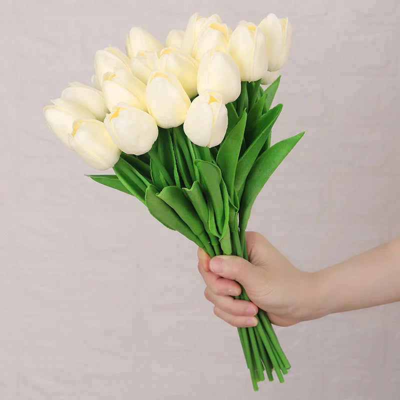 Artificial Silicone Tulips with Stems