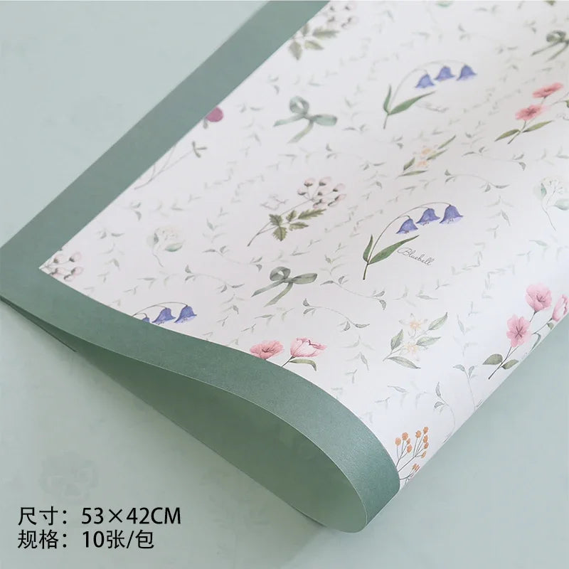 Spring Floral Bouquet Wrapping Paper, 10 Sheets