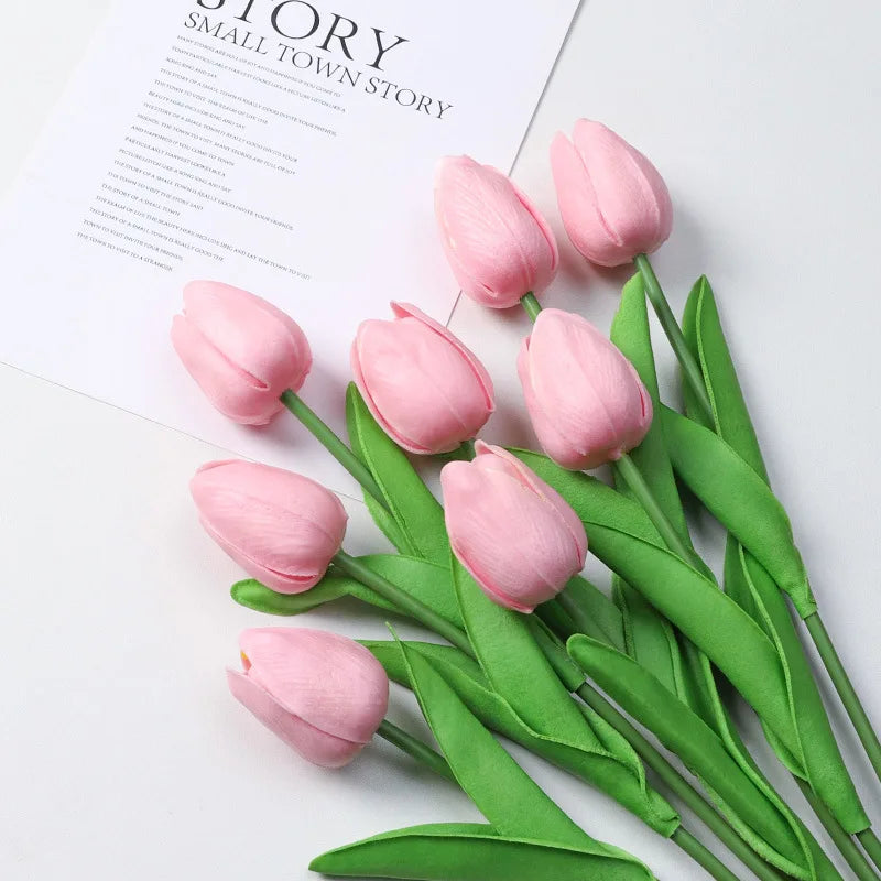 Artificial Silicone Tulips with Stems