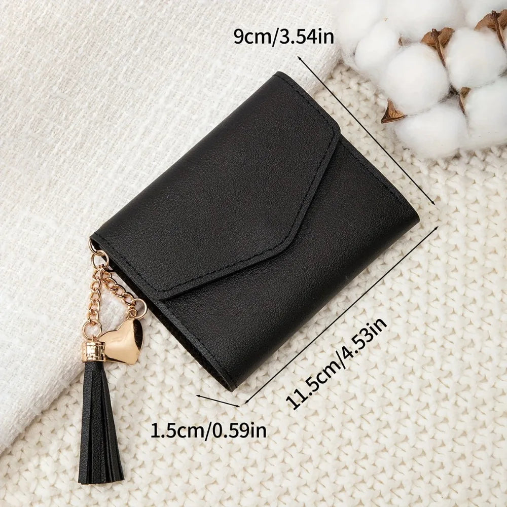 Slim Tassel Clutch Wallet