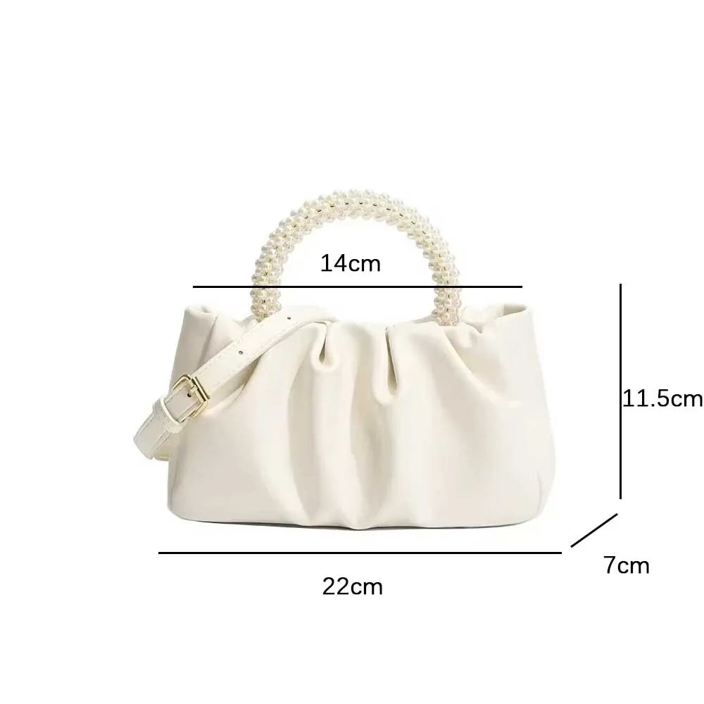 Pearl Handle Evening Clutch Bag