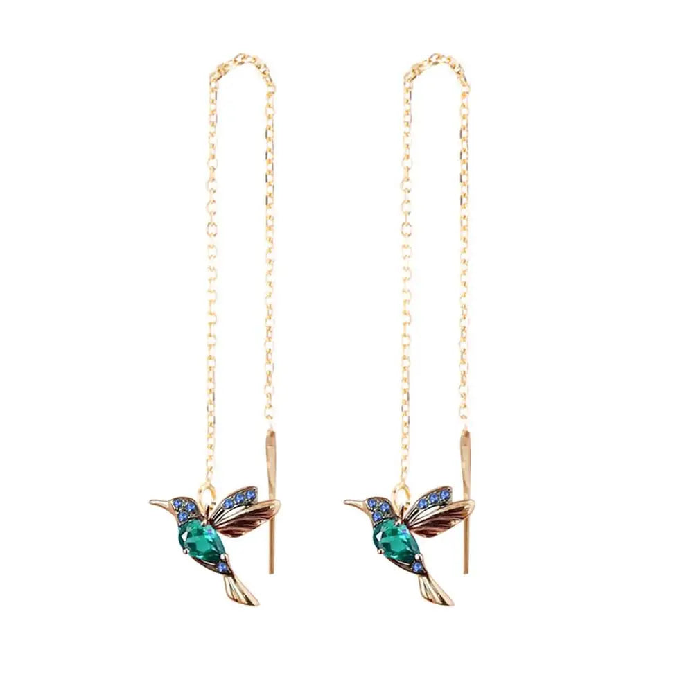 Pearl and Zircon Butterfly Tassel Earrings