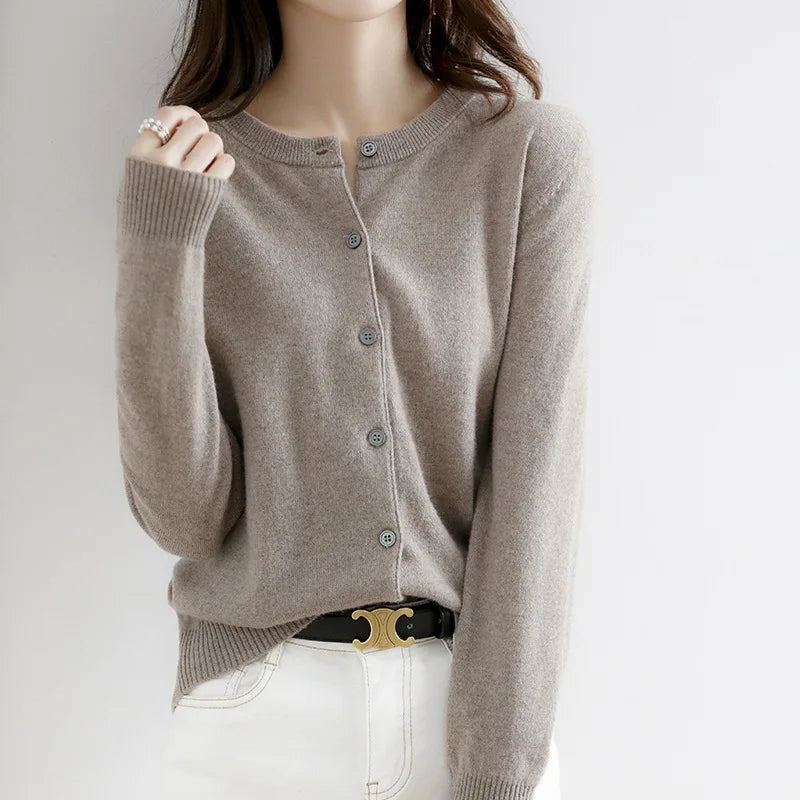 Soft Knit Loose Button Cardigan