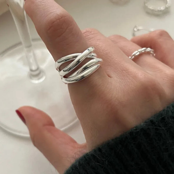 Sterling Silver Wide Open Ring