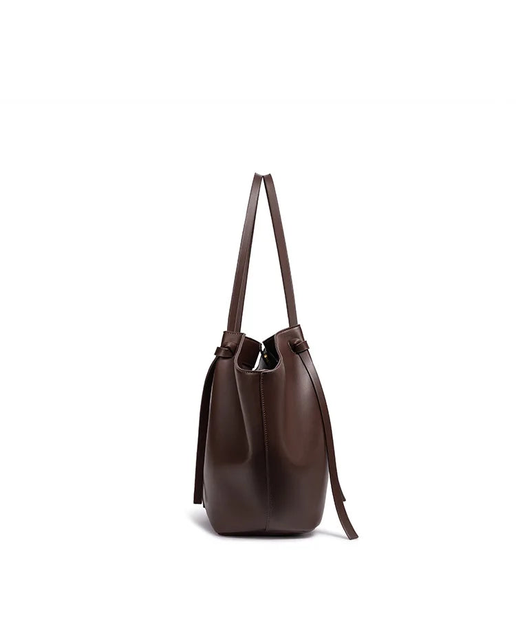 Large Metal Lock Shoulder Tote Bag