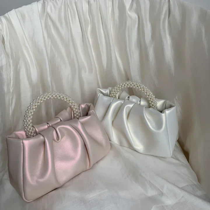 Pearl Handle Evening Clutch Bag