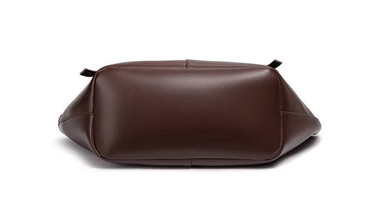 Large Metal Lock Shoulder Tote Bag