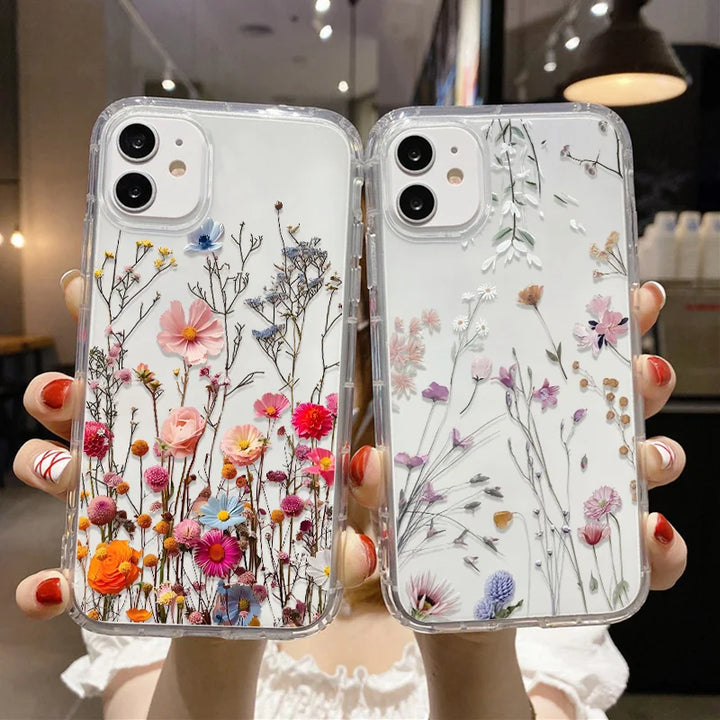 Clear Flower Silicone iPhone Case