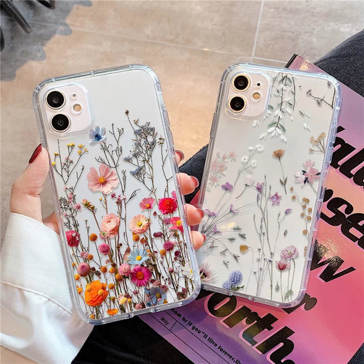 Clear Flower Silicone iPhone Case