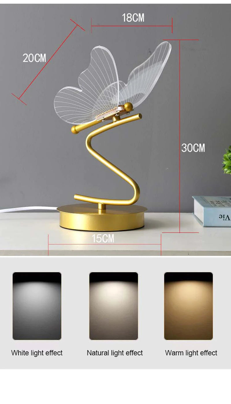 Nordic Butterfly LED Table Lamp