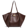Large Metal Lock Shoulder Tote Bag