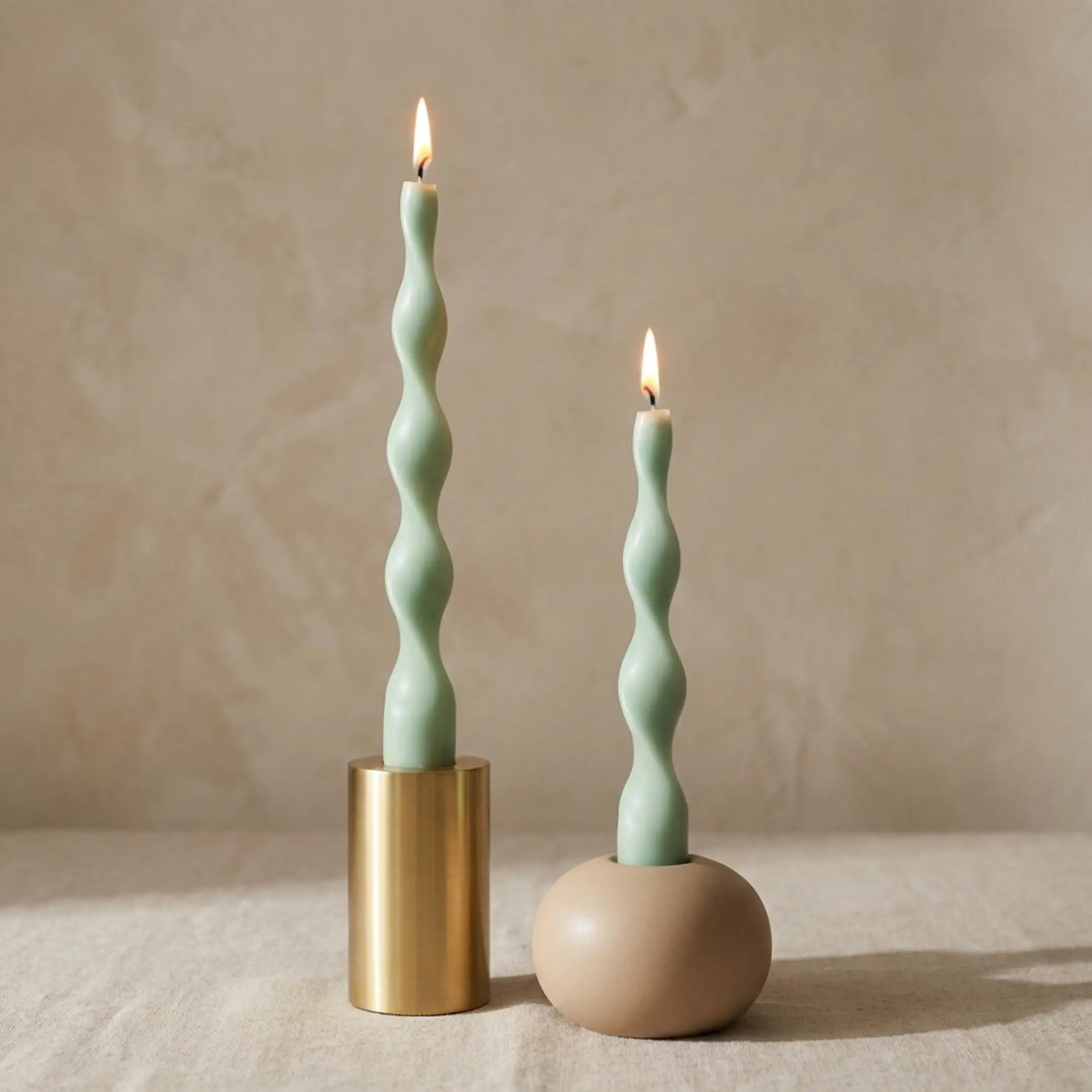 Spiral Twisted Taper Candles, Set of 2