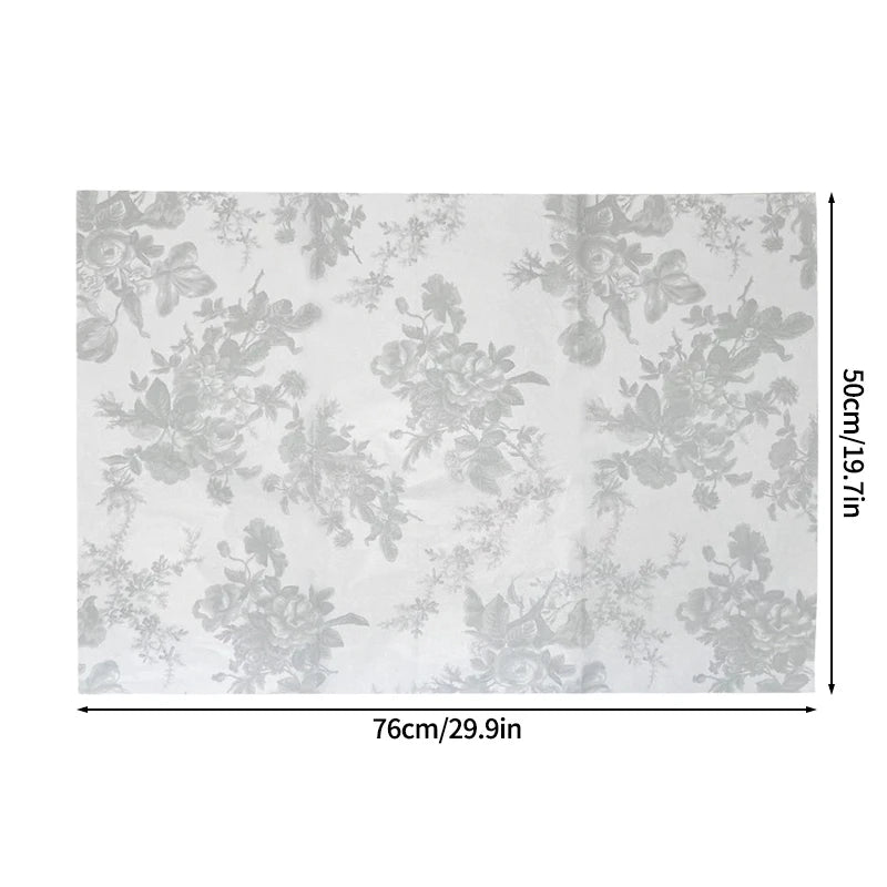 Hand-Kneaded Tissue Bouquet Wrapping Paper, 10 Sheets