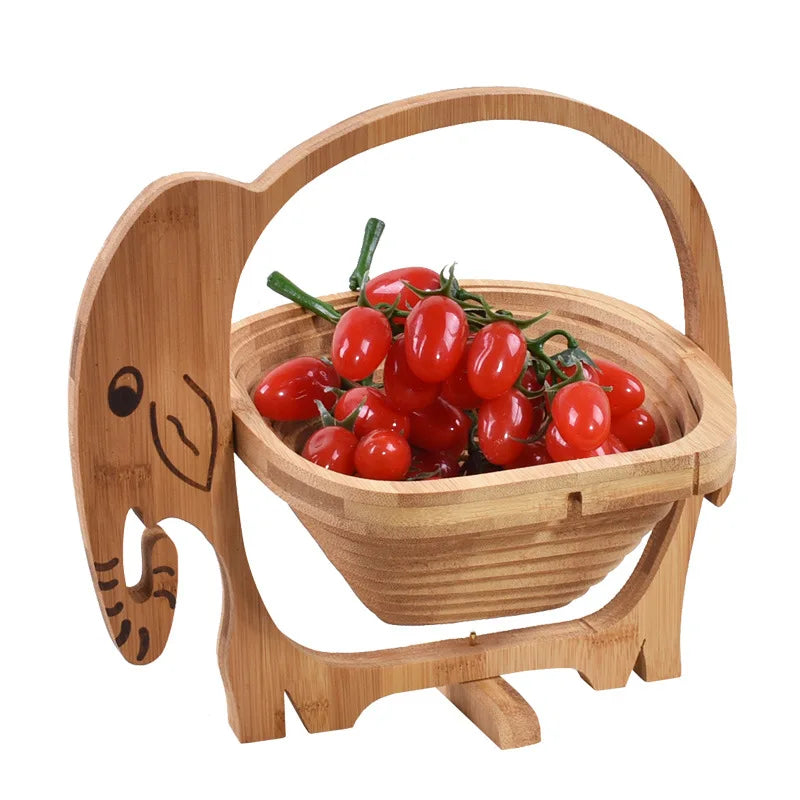 Foldable Bamboo Fruit Basket