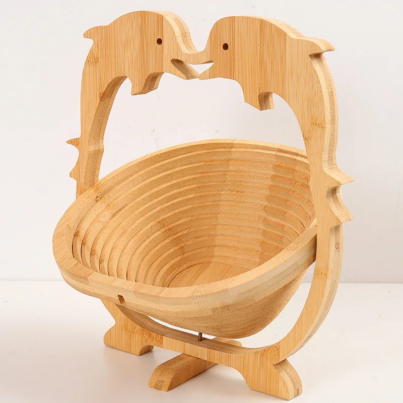 Foldable Bamboo Fruit Basket