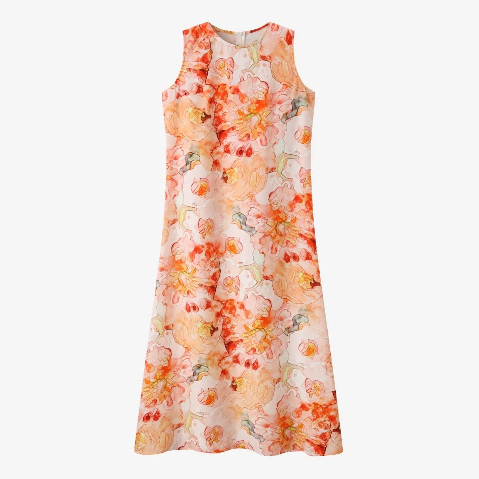 Printed Linen Shirt and Dress Outfit