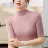 Half Turtleneck Short Sleeve Slim Top