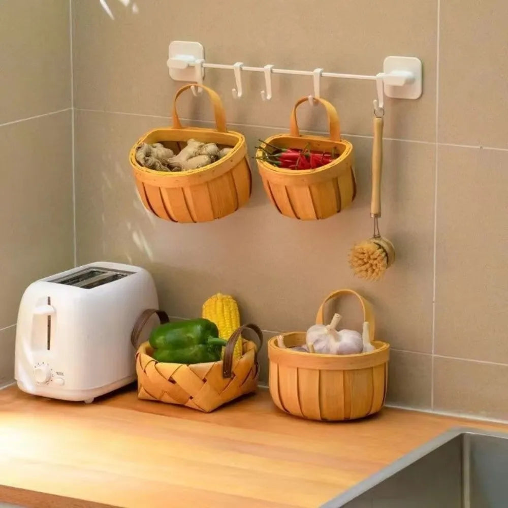 Handwoven Wall Hanging Storage Basket