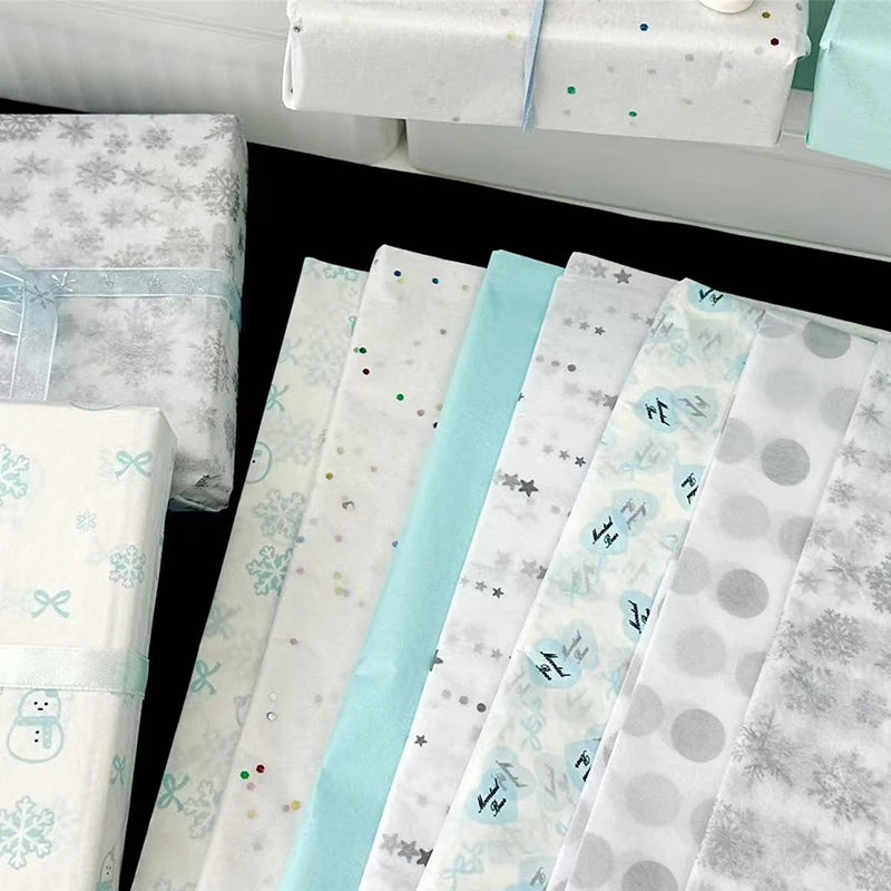 Hand-Kneaded Tissue Bouquet Wrapping Paper, 10 Sheets