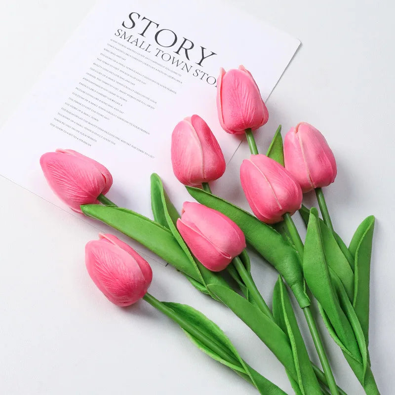 Artificial Silicone Tulips with Stems
