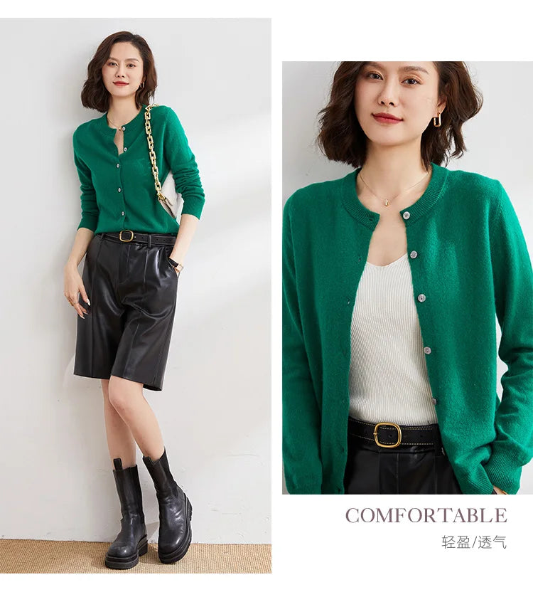 Soft Knit Loose Button Cardigan