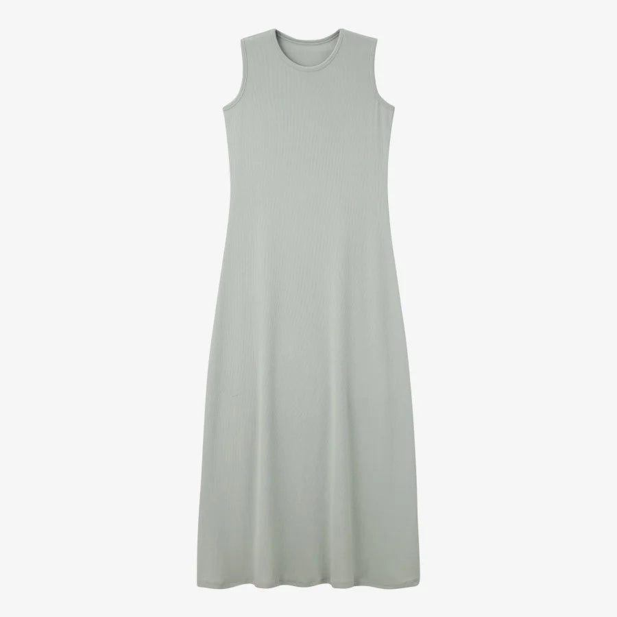 Ribbed Wrap Top and A Line Dress Set