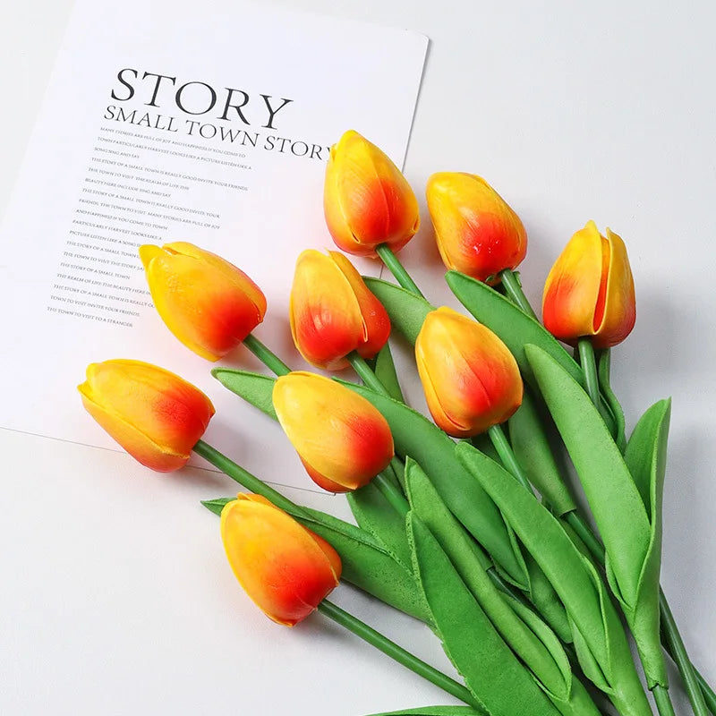 Artificial Silicone Tulips with Stems