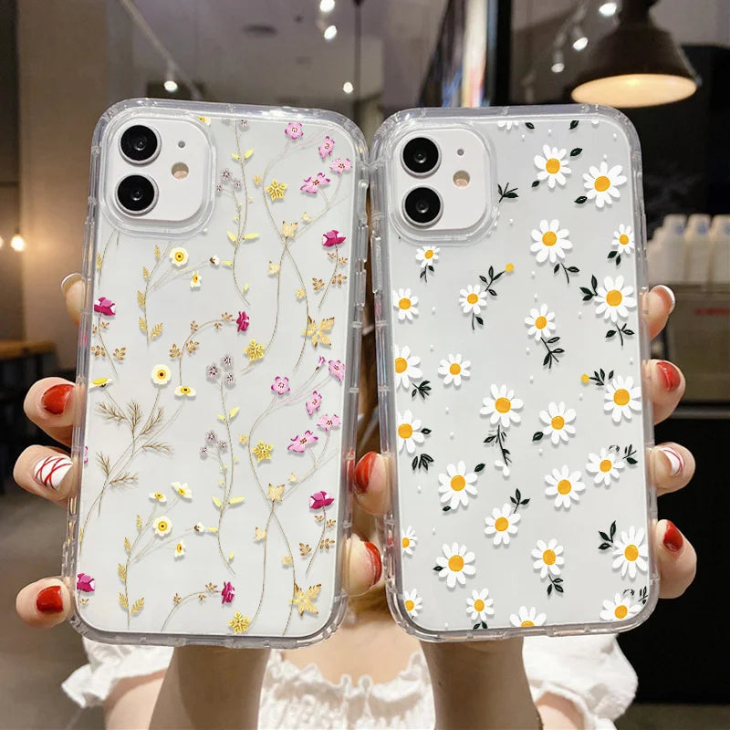 Clear Flower Silicone iPhone Case