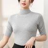 Half Turtleneck Short Sleeve Slim Top