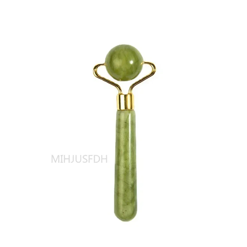 Natural Jade Facial Roller and Gua Sha Set