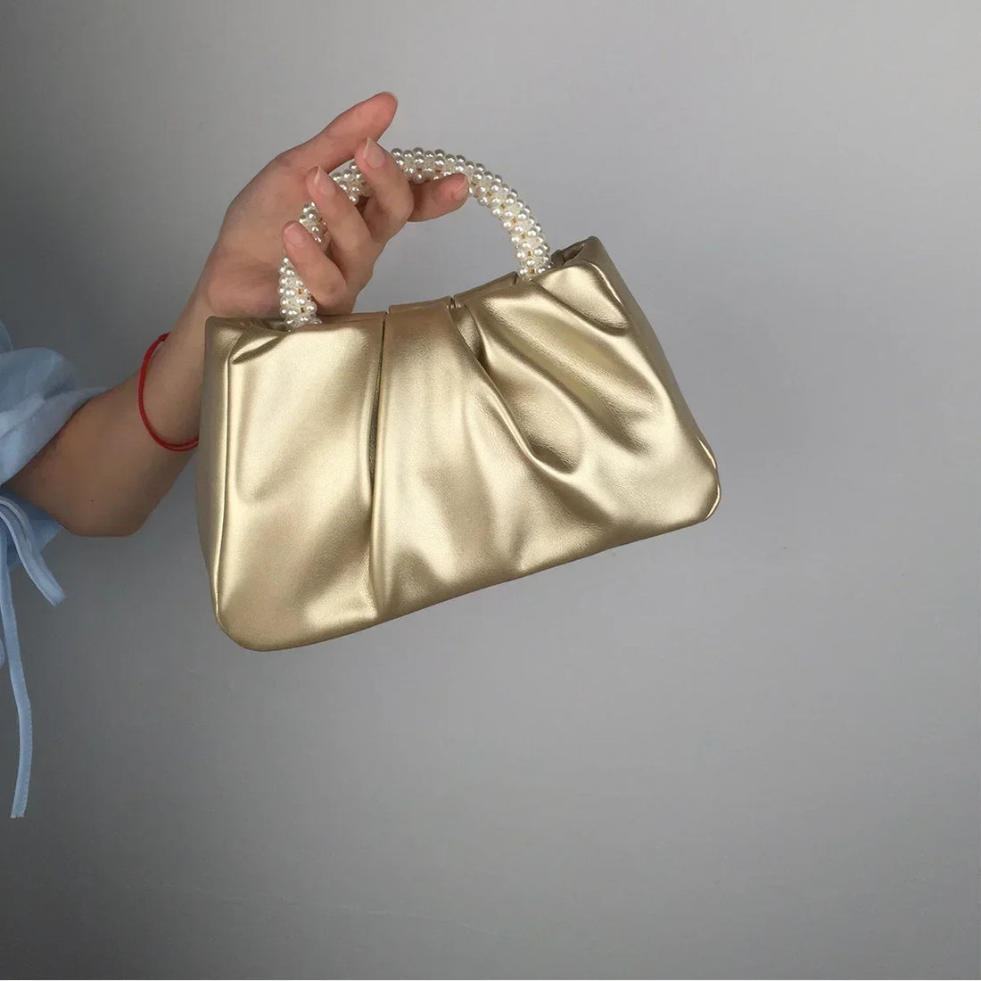 Pearl Handle Evening Clutch Bag