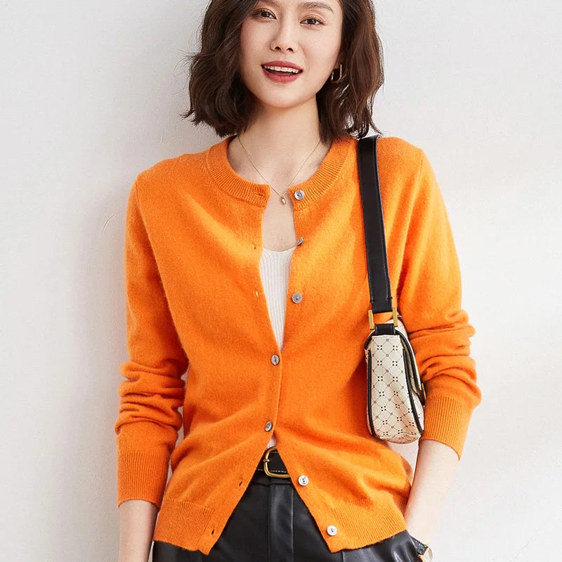 Soft Knit Loose Button Cardigan