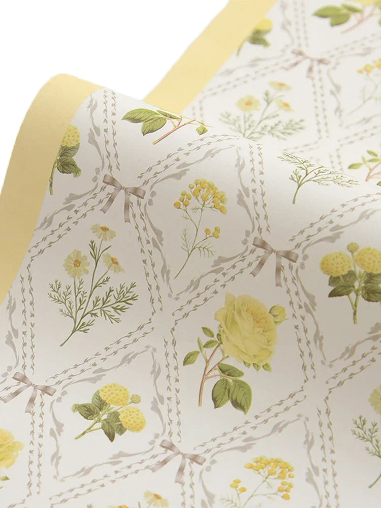 Spring Floral Bouquet Wrapping Paper, 10 Sheets