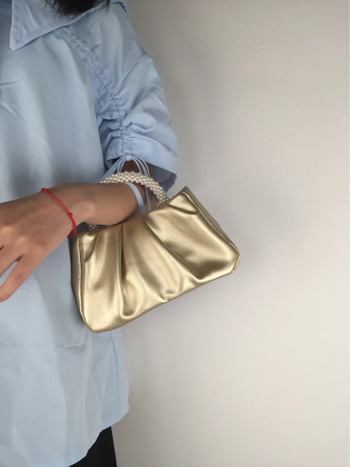 Pearl Handle Evening Clutch Bag