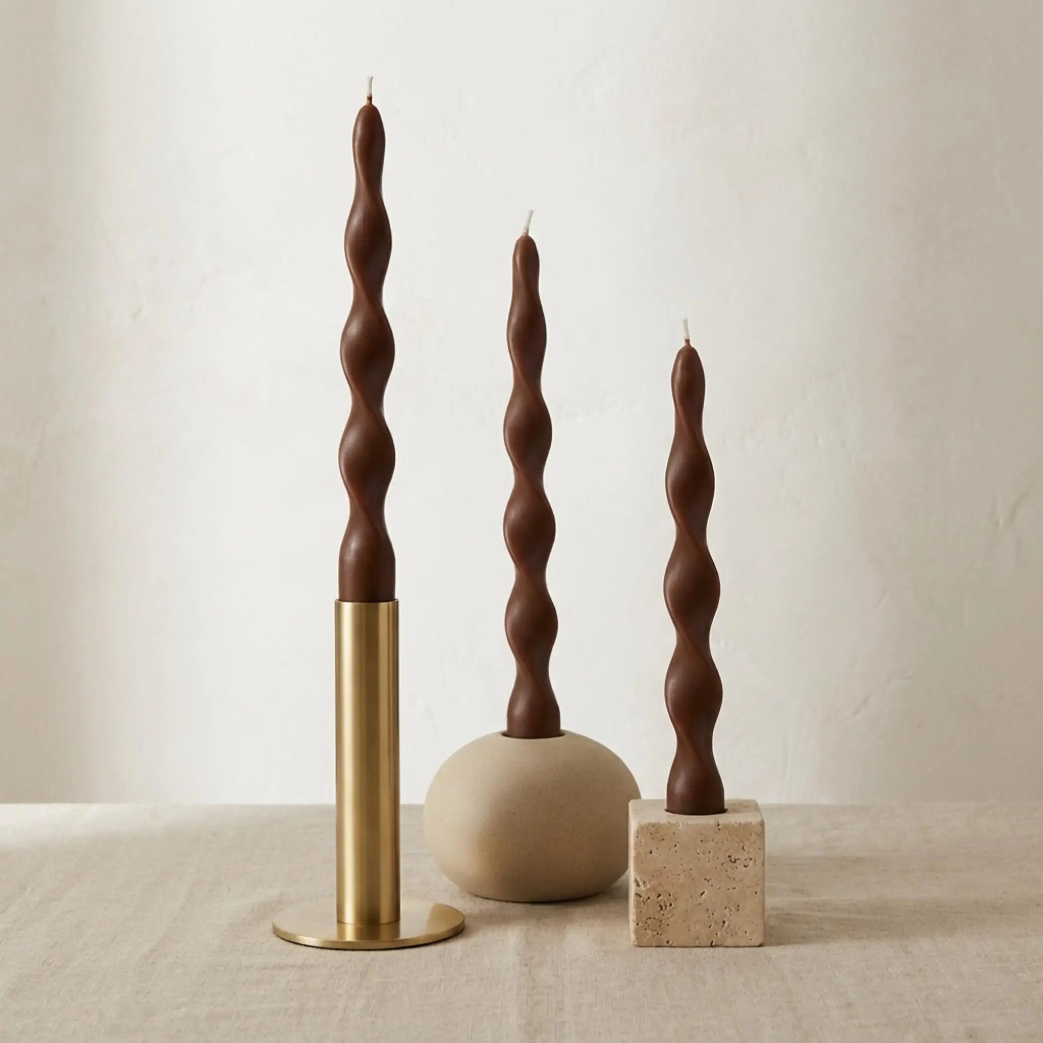 Spiral Twisted Taper Candles, Set of 2