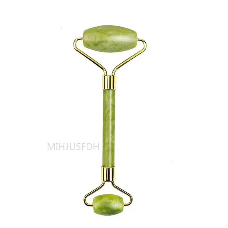 Natural Jade Facial Roller and Gua Sha Set