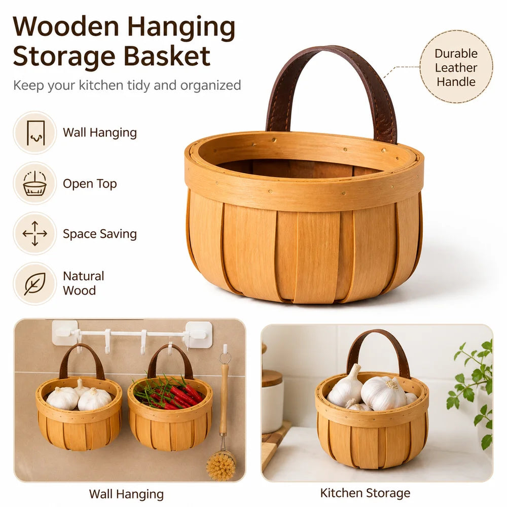 Handwoven Wall Hanging Storage Basket